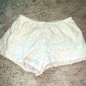 White Lace Shorts